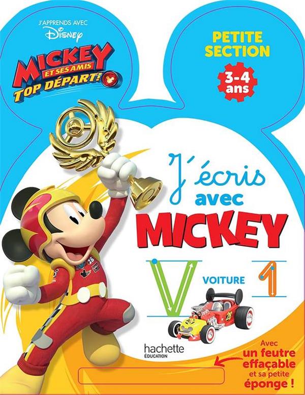 Ardoise j'écris avec Mickey top depart ; PS