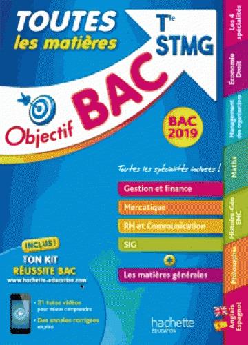 Objectif bac : toutes les matières ; terminale STMG (édition 2019)
