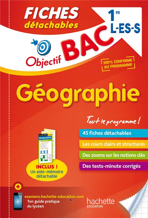 Objectif bac : fiches détachables ; géographie ; 1ères L/ES/S