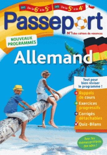 Passeport : allemand ; de la 6e à la 5e ou de la 5e à la 4e