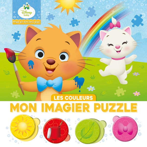Mes premiers pas : Disney Baby : mon imgier puzzle ; les couleurs