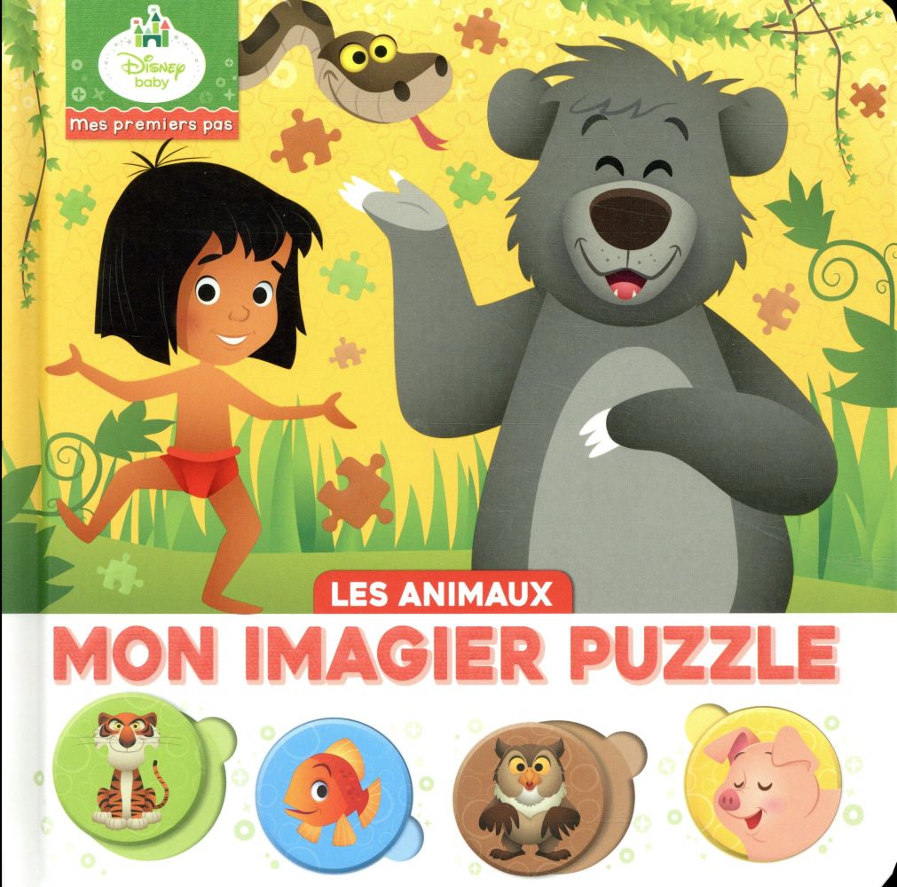 Mes premiers pas : Disney Baby : mon imagier puzzle ; les animaux