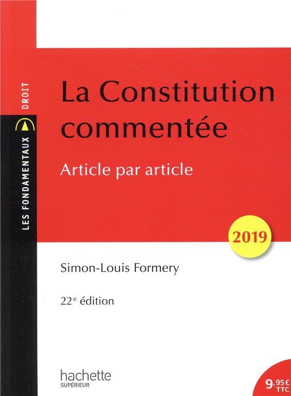 La constitution commentée (édition 2019)