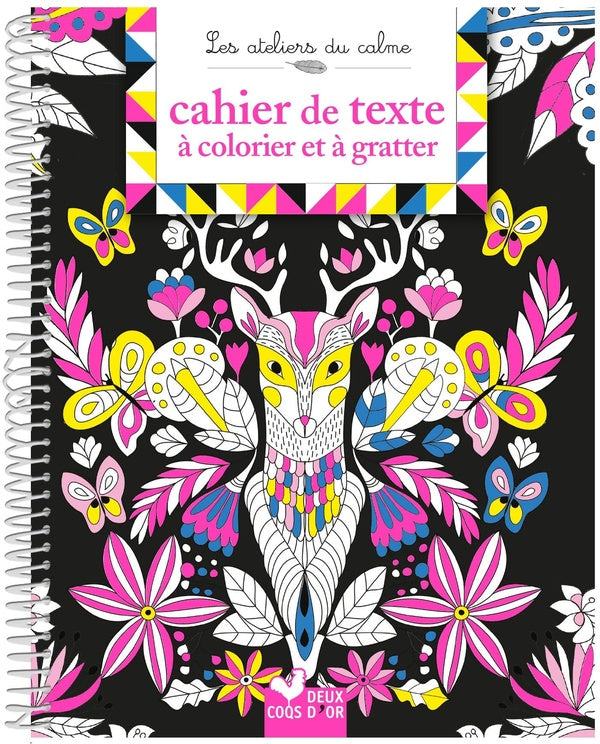 Les ateliers du calme : cahier de texte à gratter