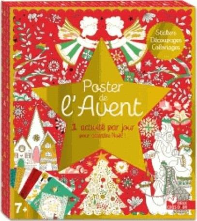 Poster de l'avent ; boîte avec accessoires