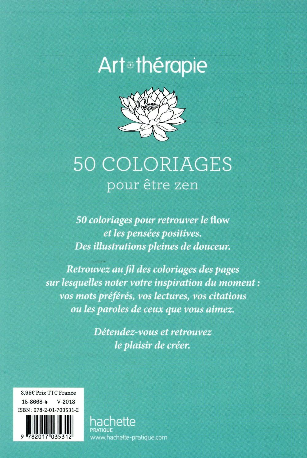 Art-thérapie : 50 coloriages pour être zen