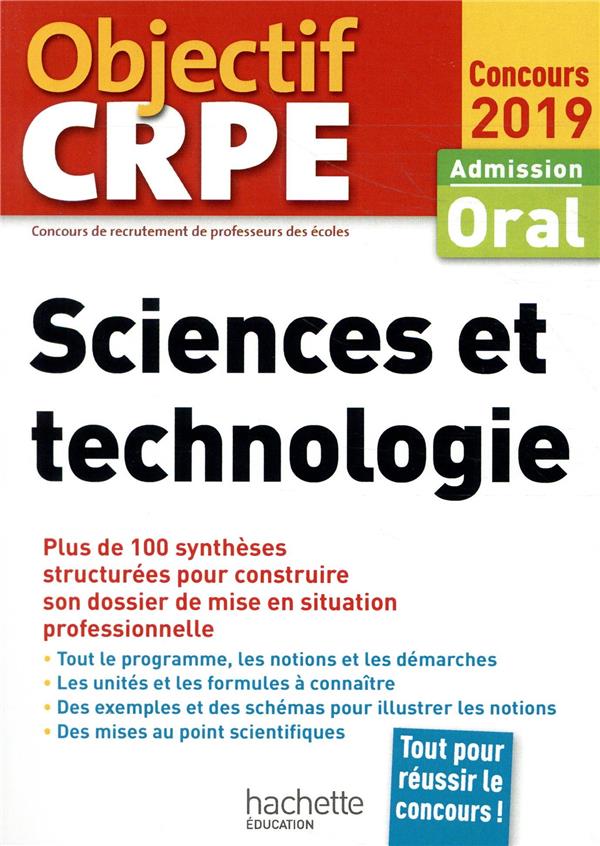 Objectif CRPE : sciences et technologie (édition 2019)