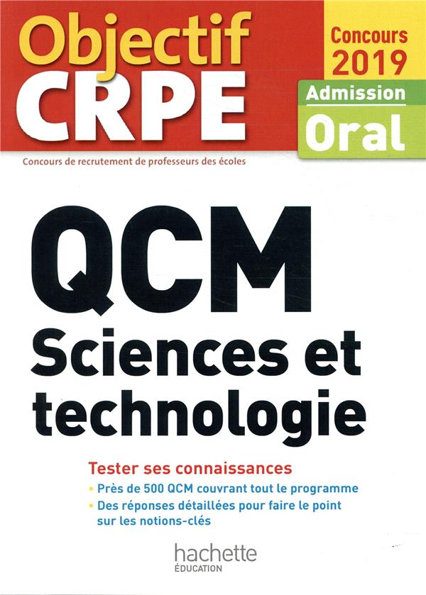 Objectif CRPE : QCM sciences et technologie (édition 2019)