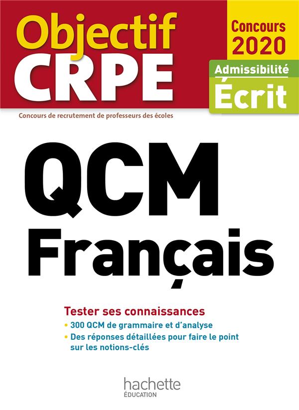 QCM CRPE ; français (édition 2020)