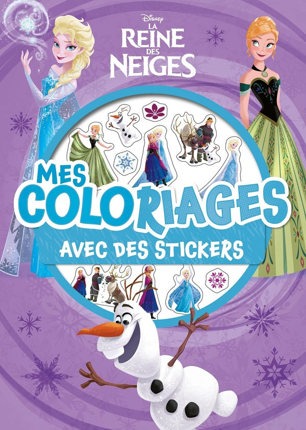 Mes coloriages avec stickers : La Reine des Neiges