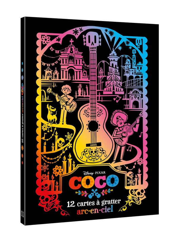 Les ateliers Disney : Coco : 12 cartes à gratter arc-en-ciel