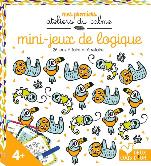 Mini-jeux de logique ; mini boîte avec accessoires