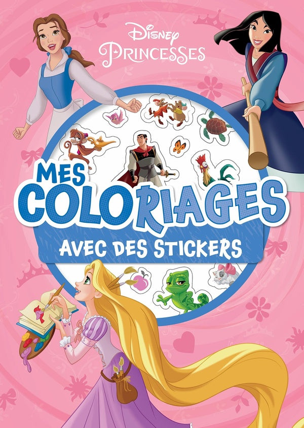 Mes coloriages avec stickers Tome 1 : Disney Princesses