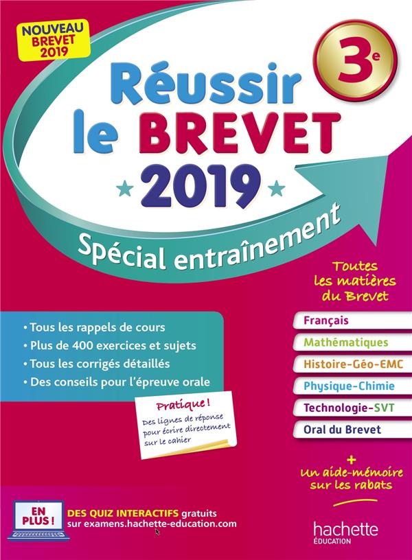 Réussir le brevet ; 3e (édition 2019)