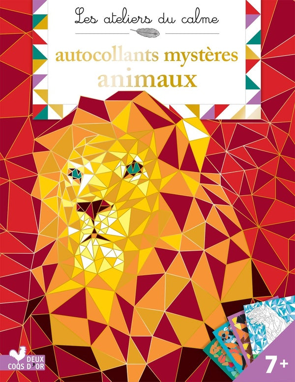 Les ateliers du calme : autocollants mystères animaux ; pochette avec accessoires