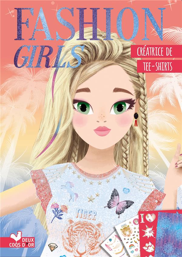 Fashion grils ; créatrice de tee shirts ; pochette avec accessoires