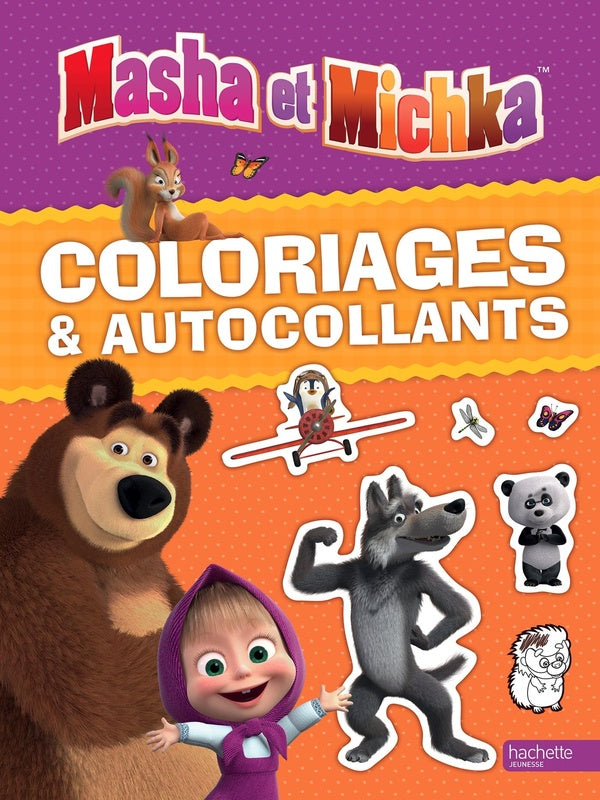Masha et Michka : coloriages et autocollants