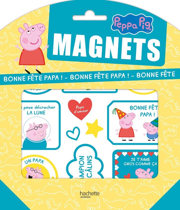 Peppa Pig : pochettes magnets - bonne fête papa