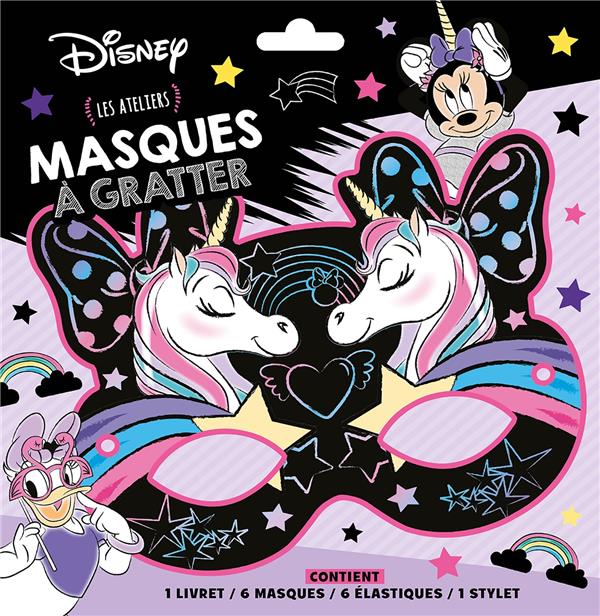 Les ateliers Disney : Minnie et la licorne ; masques à gratter