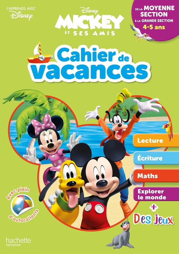 Mickey ; cahier de vacances ; de la moyenne section à la grande section