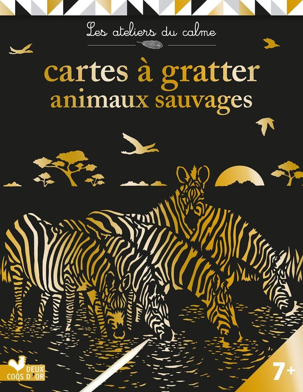 Cartes à gratter : animaux sauvages