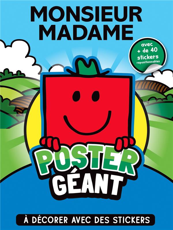 Les Monsieur Madame : poster géant à décorer avec des stickers