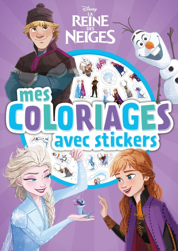 Mes coloriages avec stickers : La Reine des Neiges