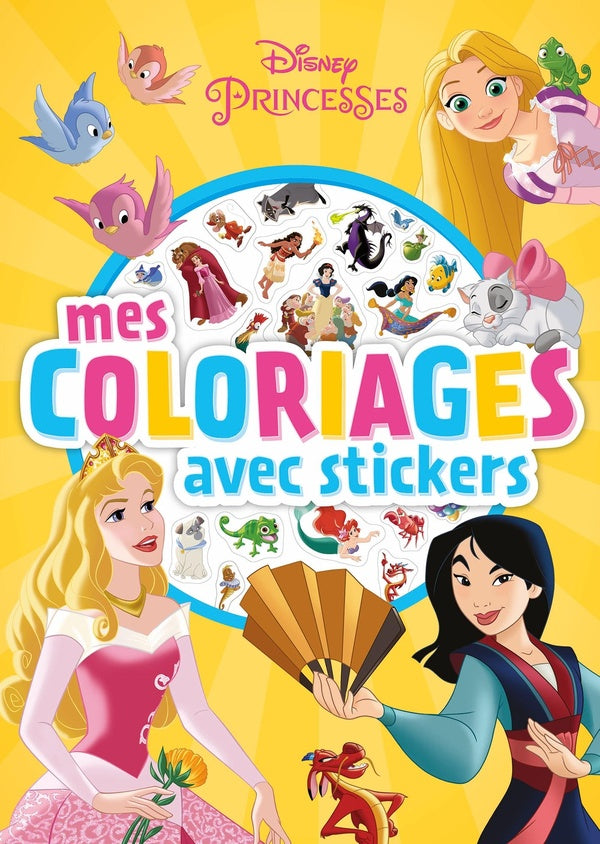 Mes coloriages avec stickers : Disney Princesses