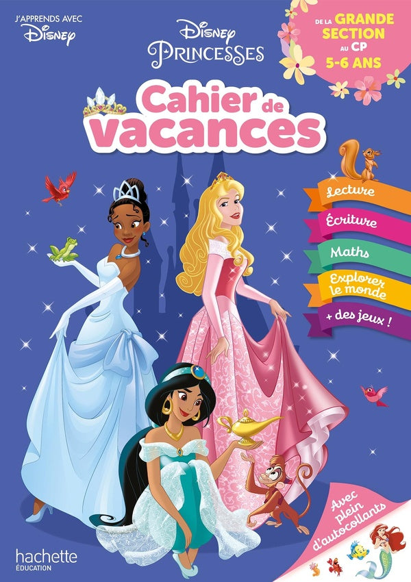 Disney princesses ; cahier de vacances ; de la GS au CP (édition 2022)