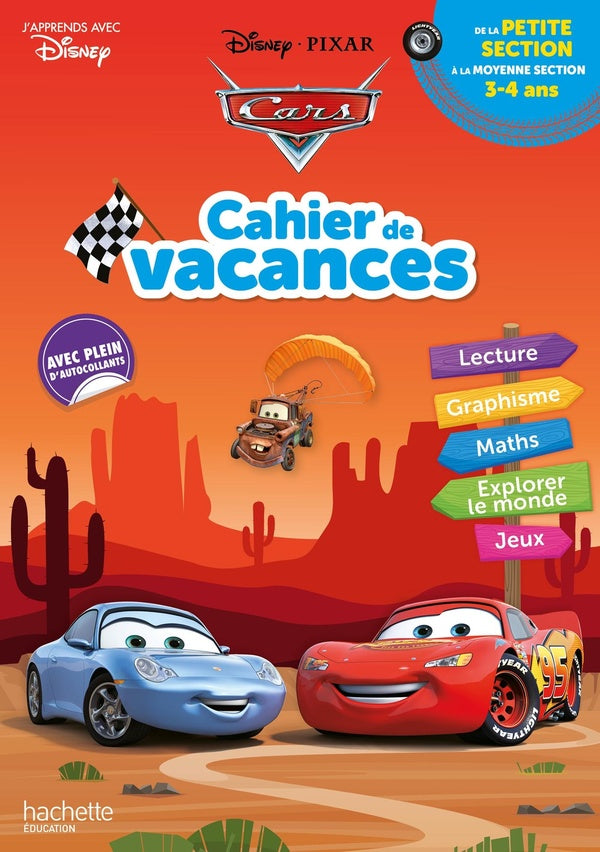 Cars ; cahier de vacances ; de la PS à la MS