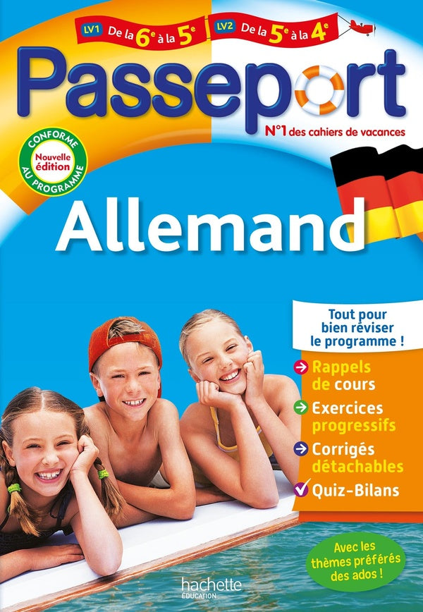 Passeport : allemand ; LV1, de la 6e à la 5e ; LV2, de la 5e à la 4e