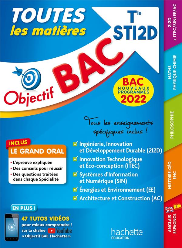Objectif bac : toutes les matières ; terminale STI2D (édition 2021)