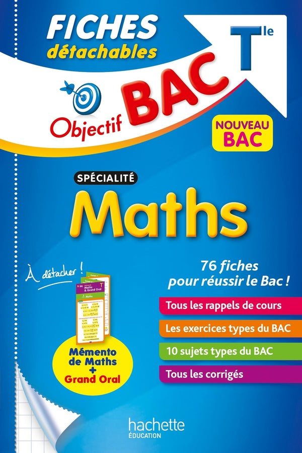 Objectif bac : spécialité maths ; terminale ; fiches détachables