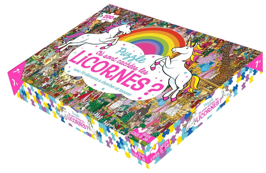 Cherche et trouve : puzzle où sont cachées les licornes ?
