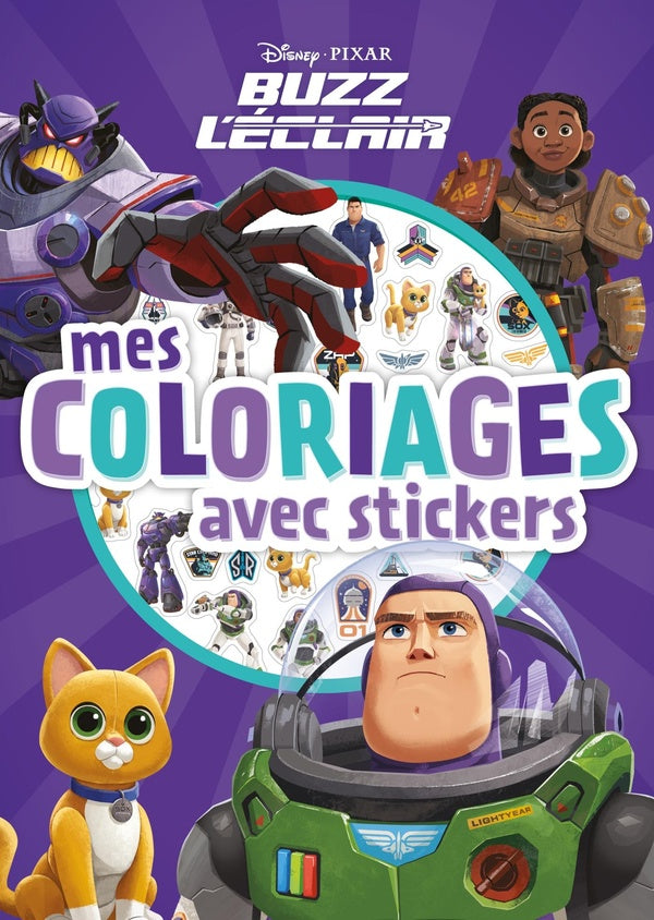 Mes coloriages avec stickers : Buzz l'éclair