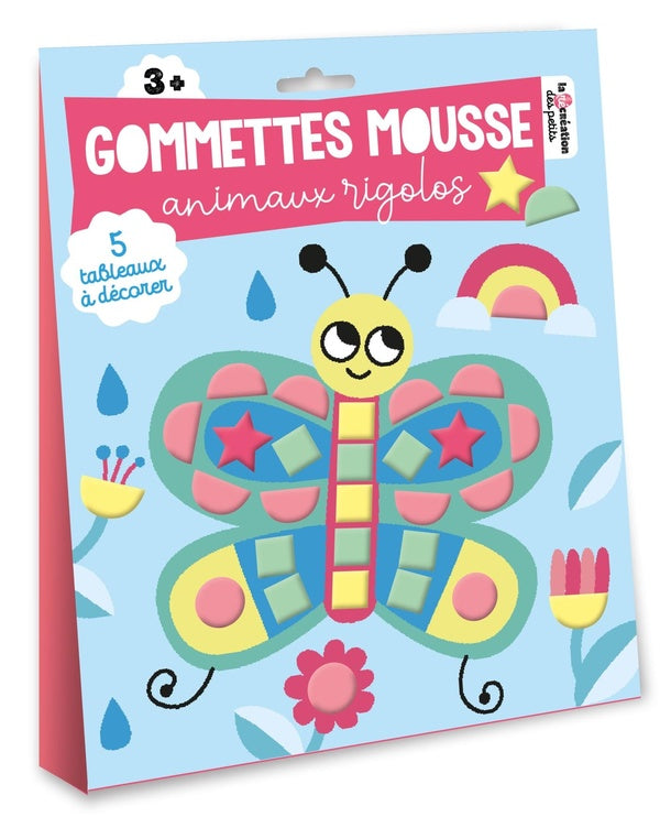 Gommettes mousse : animaux rigolos