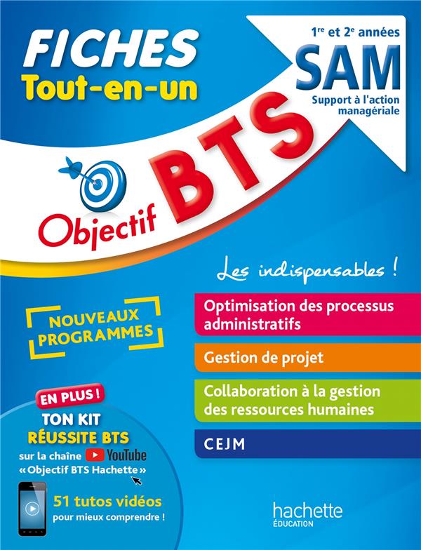 Objectif BTS : SAM, support à l'action managériale ; fiches tout-en-un