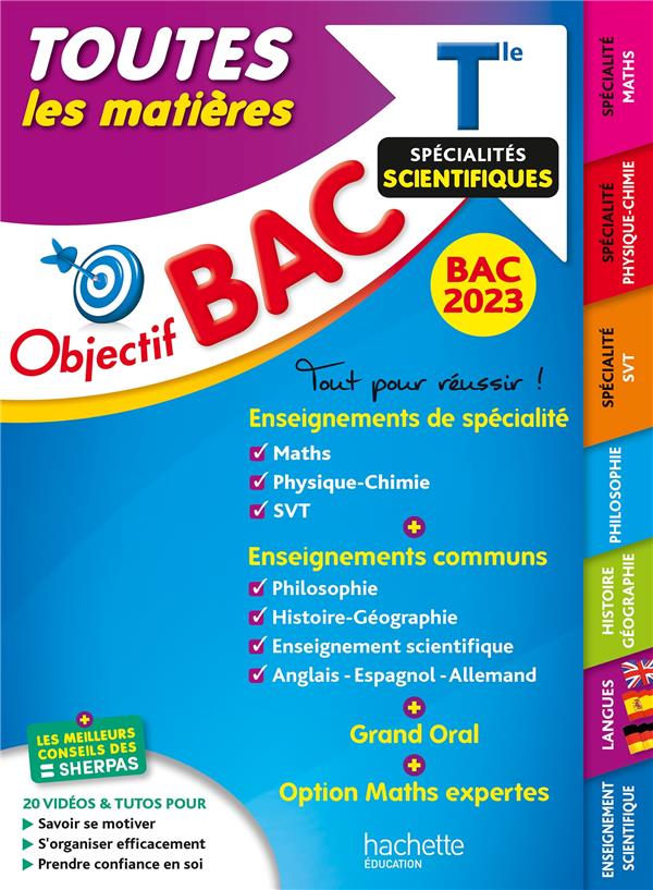 Objectif bac : toutes les matières ; terminale spécialités scientifiques (édition 2023)