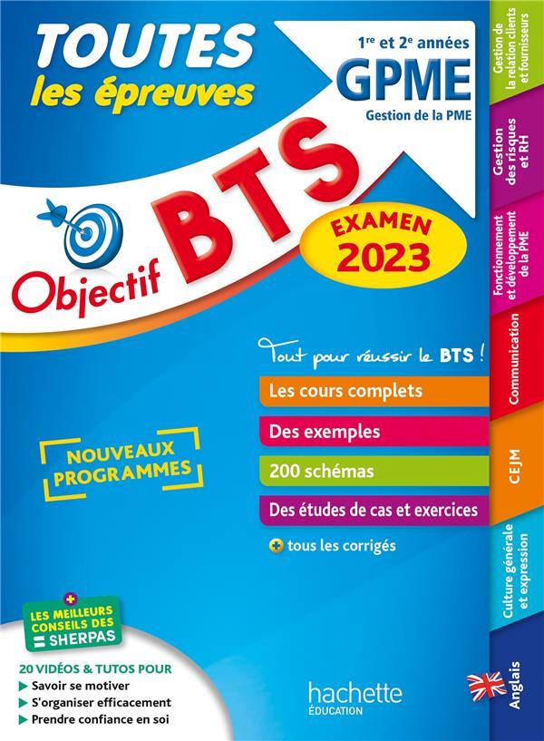Objectif BTS : toutes les épreuves ; BTS GPME 1re et 2e années (édition 2023)