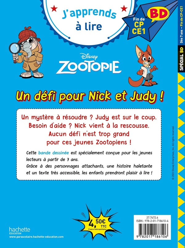 J'apprends à lire ; zootopie : un défi pour Nick et Judy !