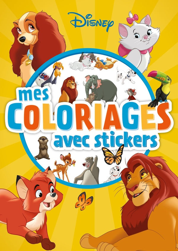 Mes coloriages avec stickers : animaux