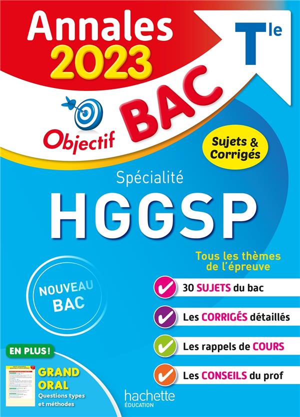 Annales bac ; sujets et corrigés : spécialité HGGSP ; terminale (édition 2023)