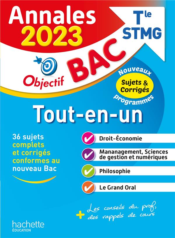 Annales bac ; sujets et corrigés : tout-en-un ; terminale STMG (édition 2023)