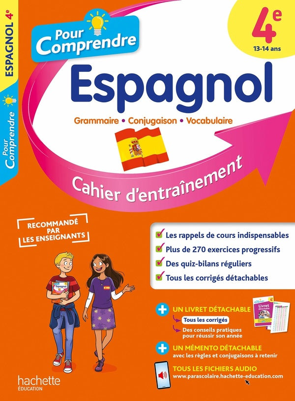 Pour comprendre l'espagnol : 4e ; cahier d'entraînement