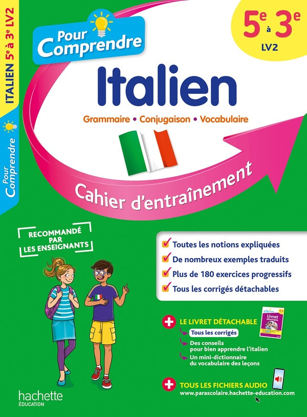 Pour comprendre : italien ; 5e, 4e, 3e LV2 ; cahier d'entraînement