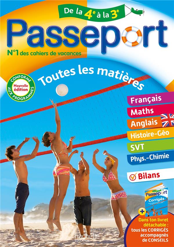 Passeport : Toutes les matières ; Cahier de vacances ; De la 4e à la 3e