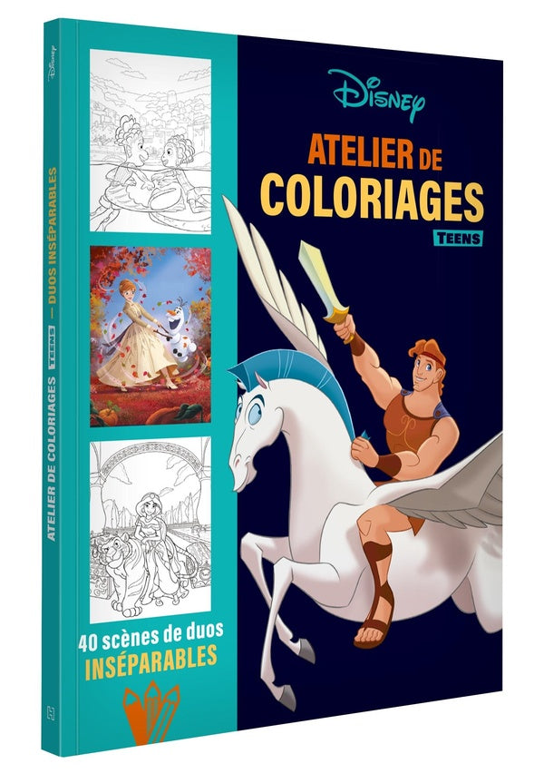 Atelier de coloriages teens : 40 scènes de duos inséparables
