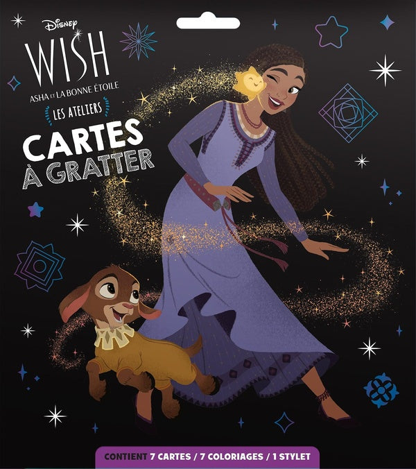 Les ateliers Disney : Wish, Asha et la bonne étoile : cartes à gratter