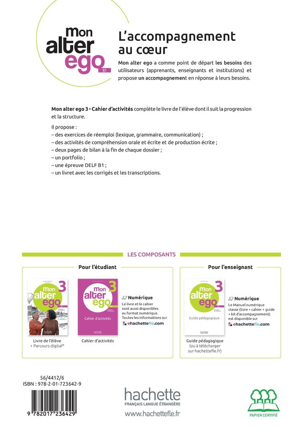 Mon alter ego 3 : FLE ; Cahier d'activités ; B1