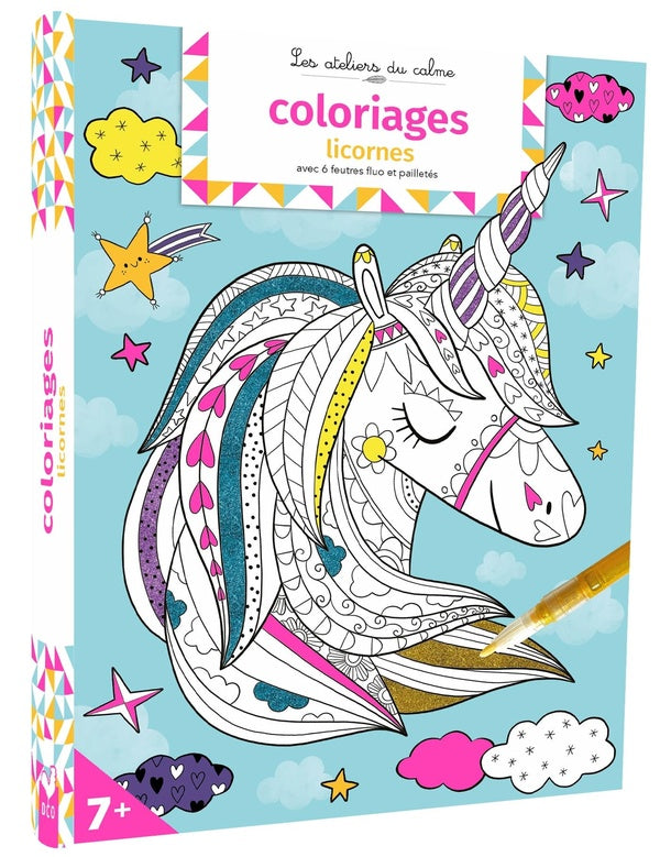 Les ateliers du calme : coloriages licornes